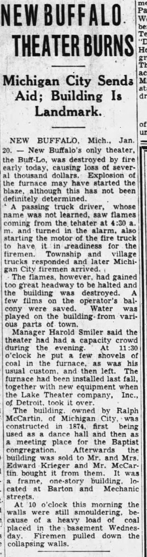 Buff-Lo Theatre - Jan 20 1938 Theater Fire (newer photo)